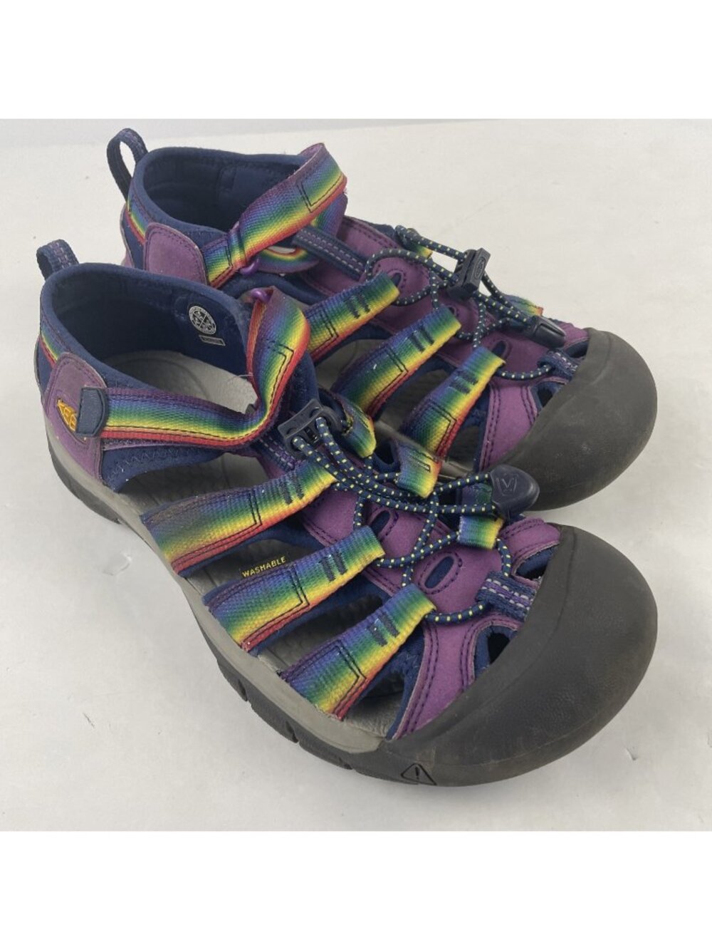 Keen Newport H2 Sandals Youth Kids size 6 Rainbow Tie Dye Closed Toe
